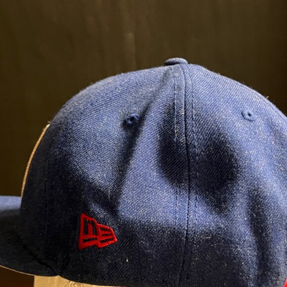 Vtg NFL Licensed New York Giants Denim Stitch Style New Era SnapBack Hat (GS2) - Picture 4 of 5